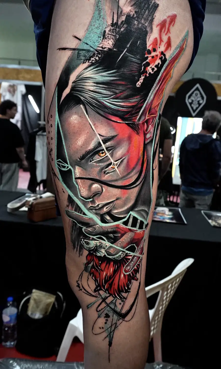 Tatuagem a cores premiada em Peniche — peça finalizada